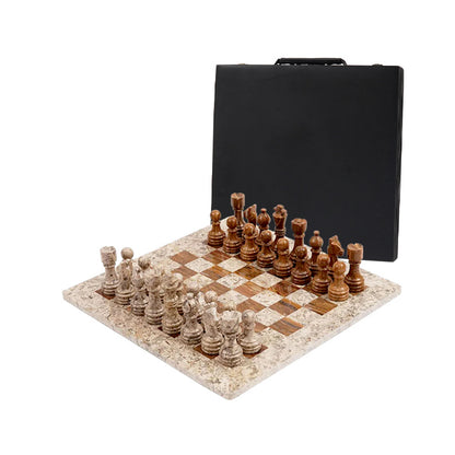 38cm Chess Set - Coral & Red