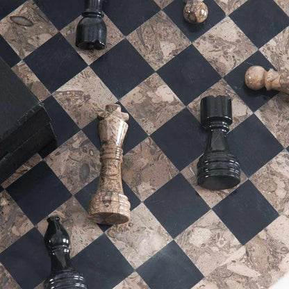 38cm Chess Set - Black & Oceanic