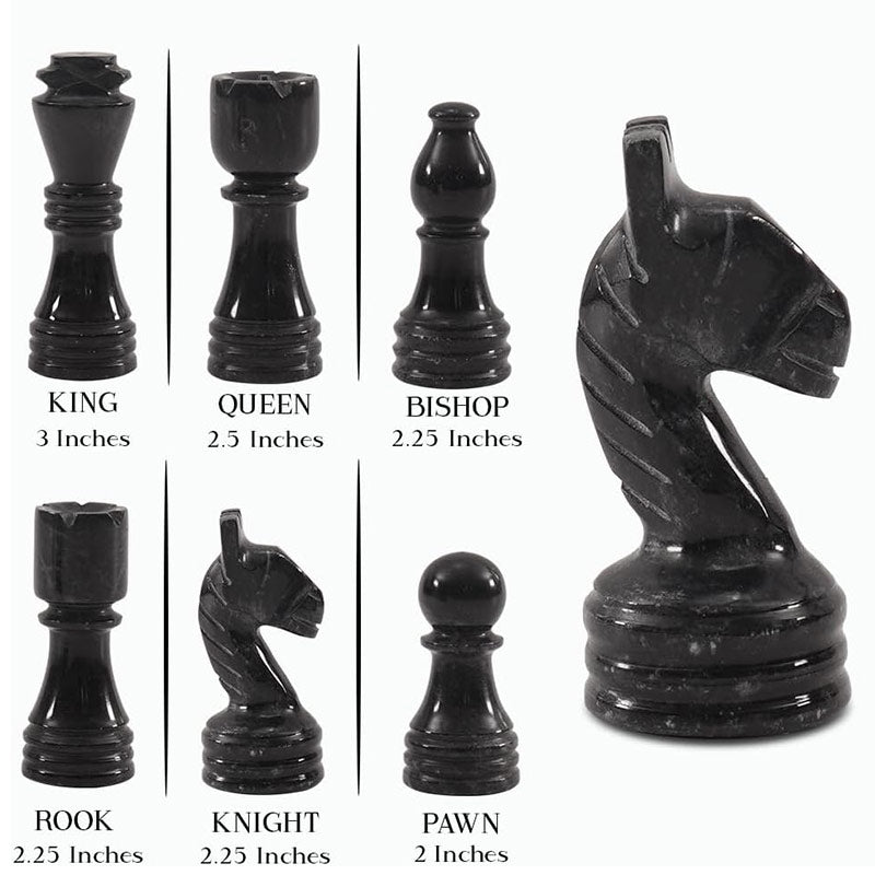 30cm Chess Set - Black & White