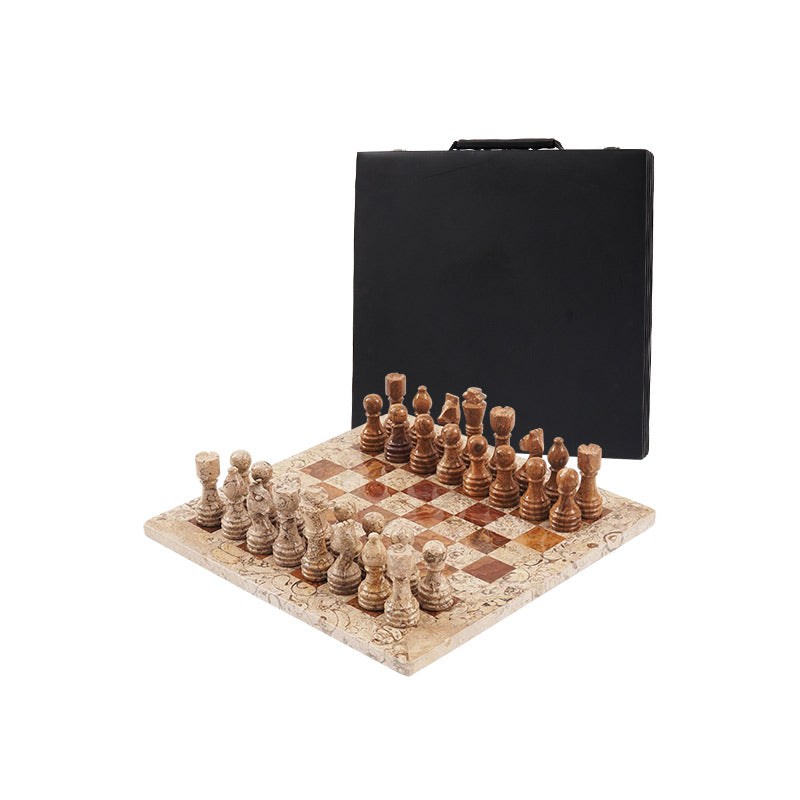 30cm Chess Set - Coral & Red