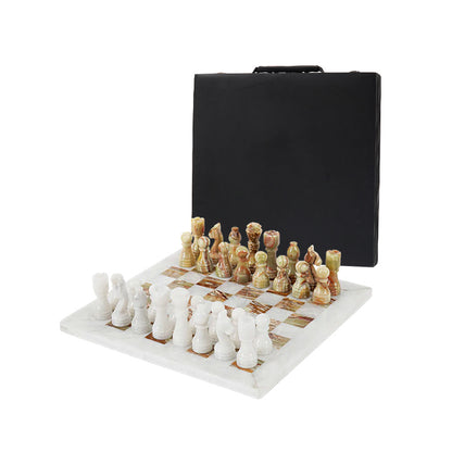 30cm Chess Set - White & Green