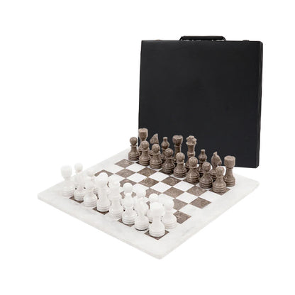 38cm Chess Set - White & Oceanic