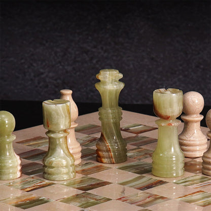 30cm Chess Set - Verona & Green