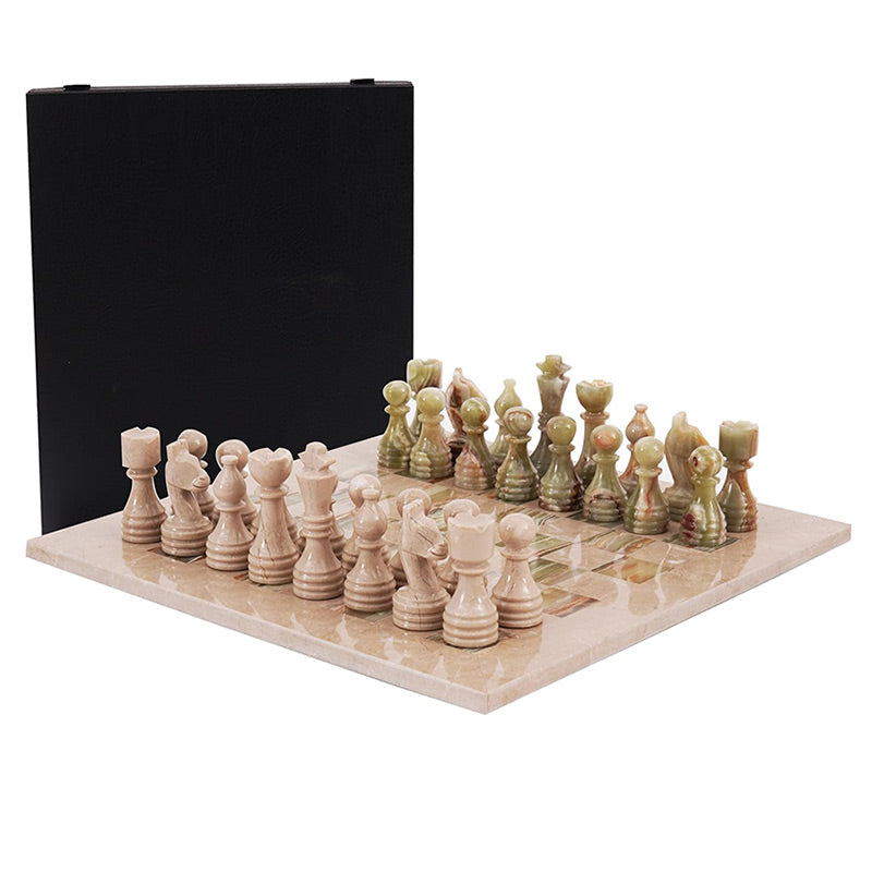 38cm Chess Set - Verona and Green