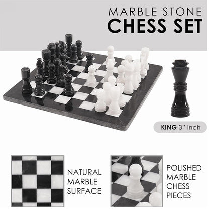 30cm Chess Set - Black & White