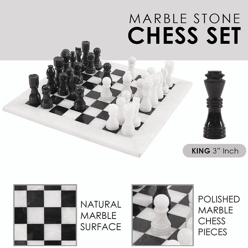 30cm Chess Set - White & Black