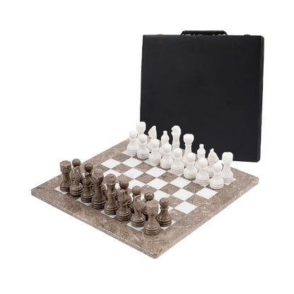 38cm Chess Set - Oceanic & White