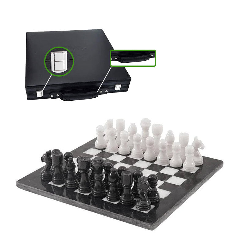 30cm Chess Set - Black & White