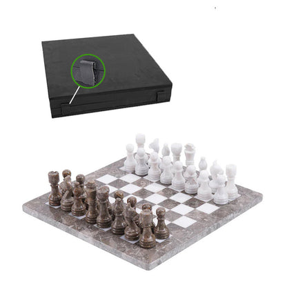 30cm Chess Set - Oceanic & White