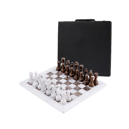 30cm Chess Set - White & Oceanic