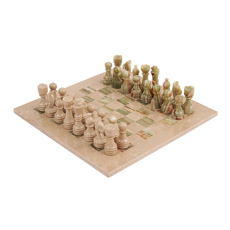 30cm Chess Set - Verona & Green