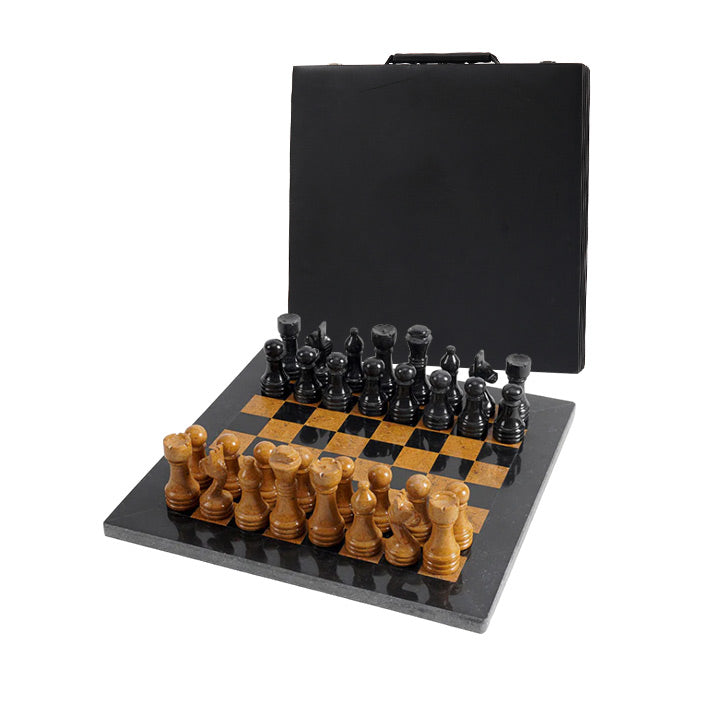 30cm Chess Set - Black & Golden