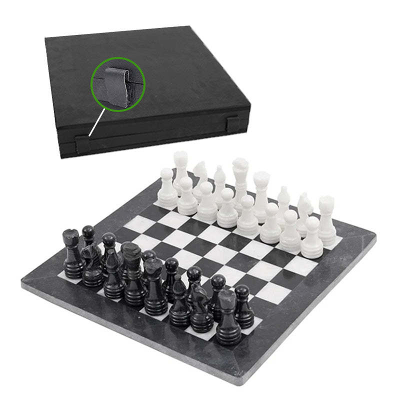 38cm Chess Set - Black & White