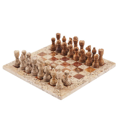 30cm Chess Set - Coral & Red