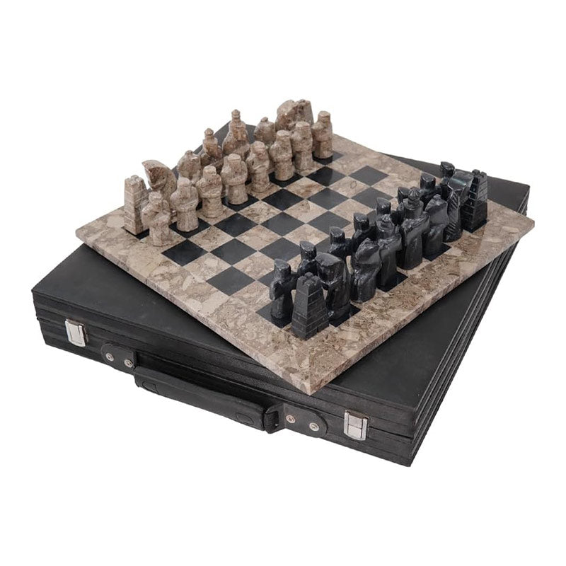 38cm Chess Set - Oceanic & Black