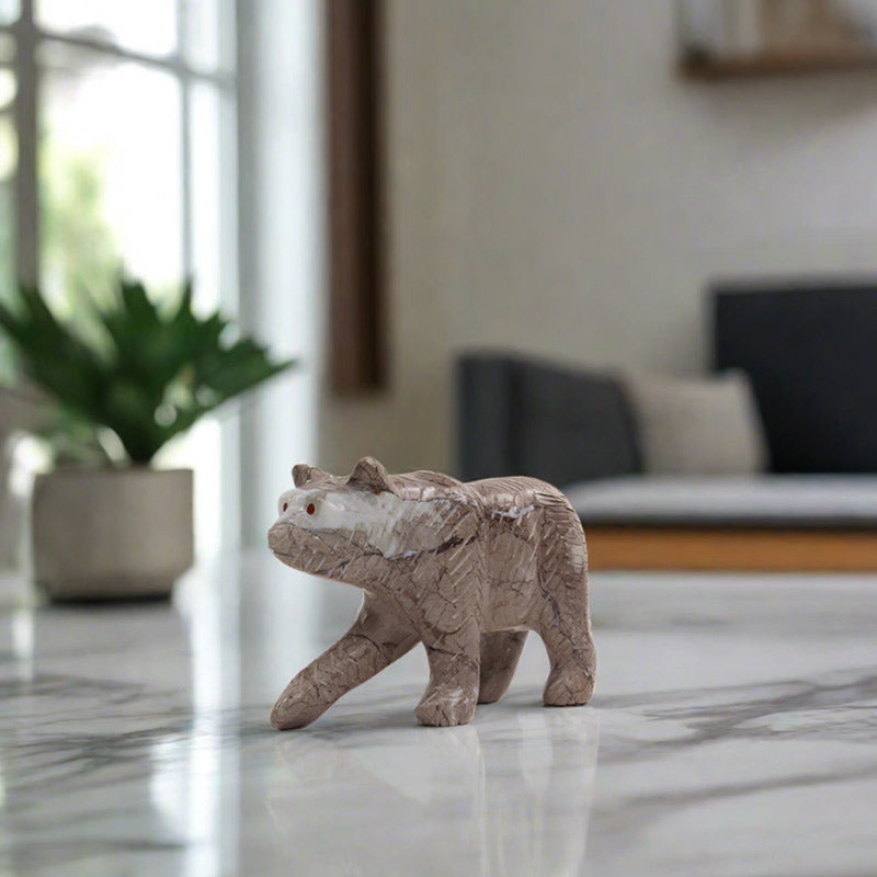 marble animal sculptures , bear statue