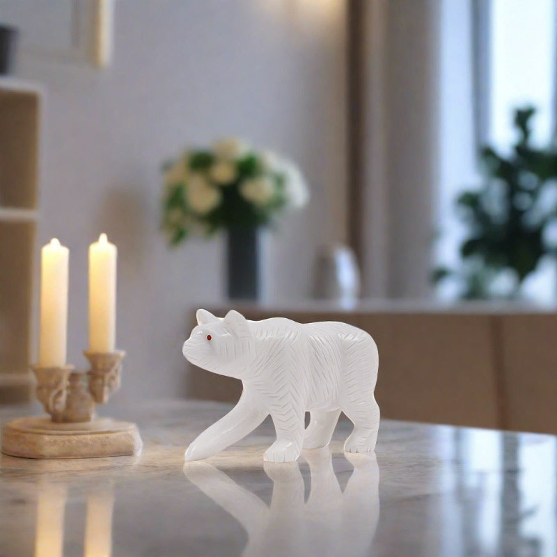 marble animal sculptures , bear statue