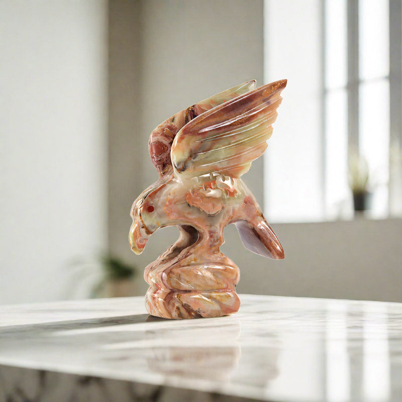 marble animal sculptures, eagle statue