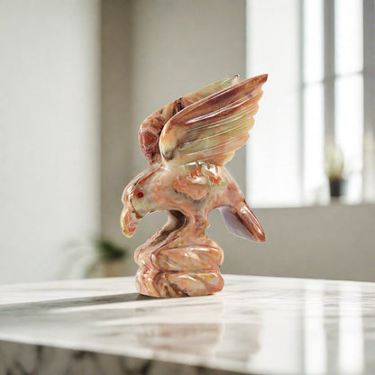 marble animal sculptures, eagle statue