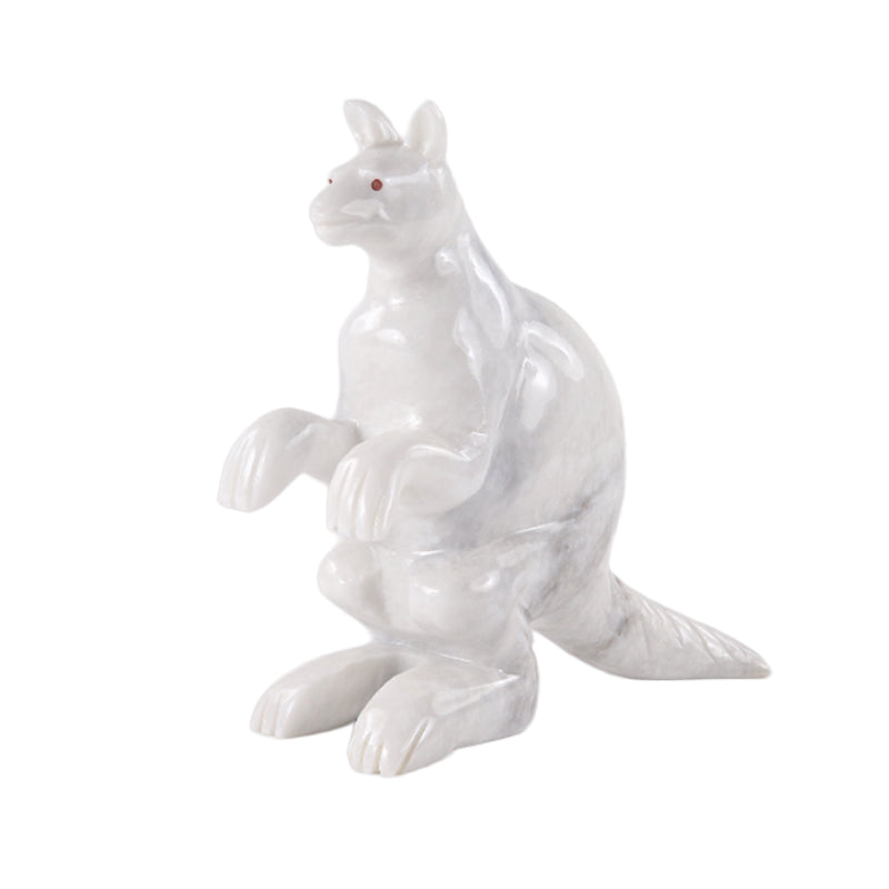 marble animal sculptures, kangaroo statue