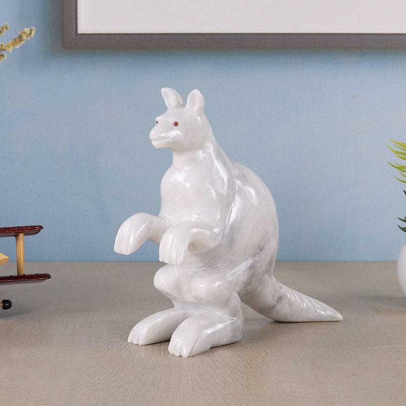 marble animal sculptures, kangaroo statue