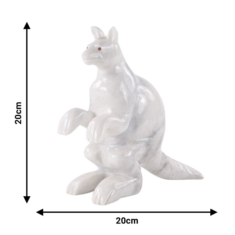 marble animal sculptures, kangaroo statue