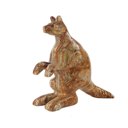 marble animal sculptures, kangaroo statue