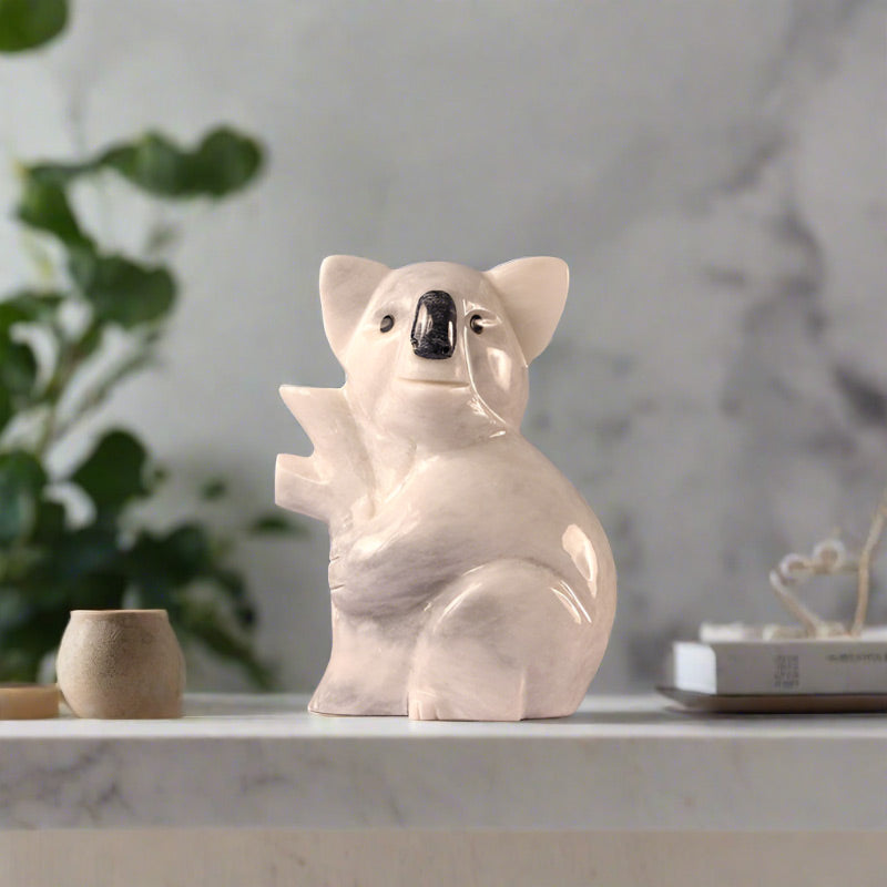 marble animal sculptures, koala statue 