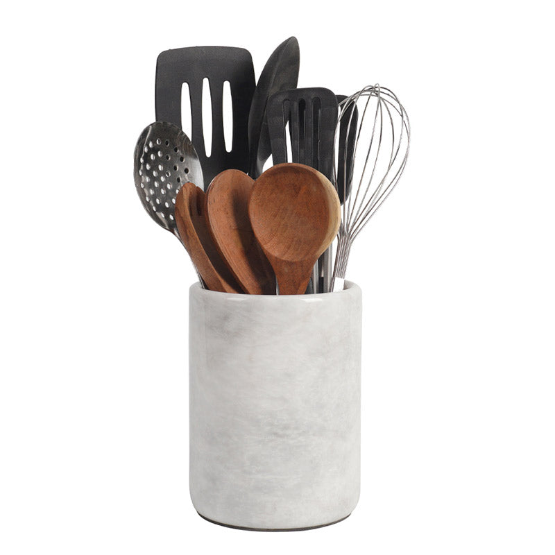 utensil holder-marble utensil holder